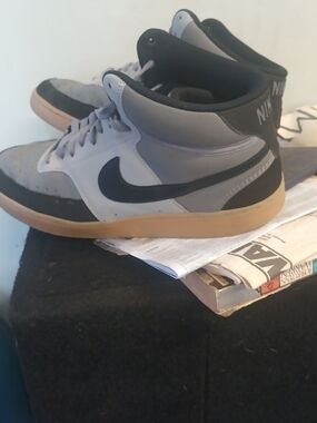 Nike Men’s High-Top Sneakers - Gray, Black & Gum